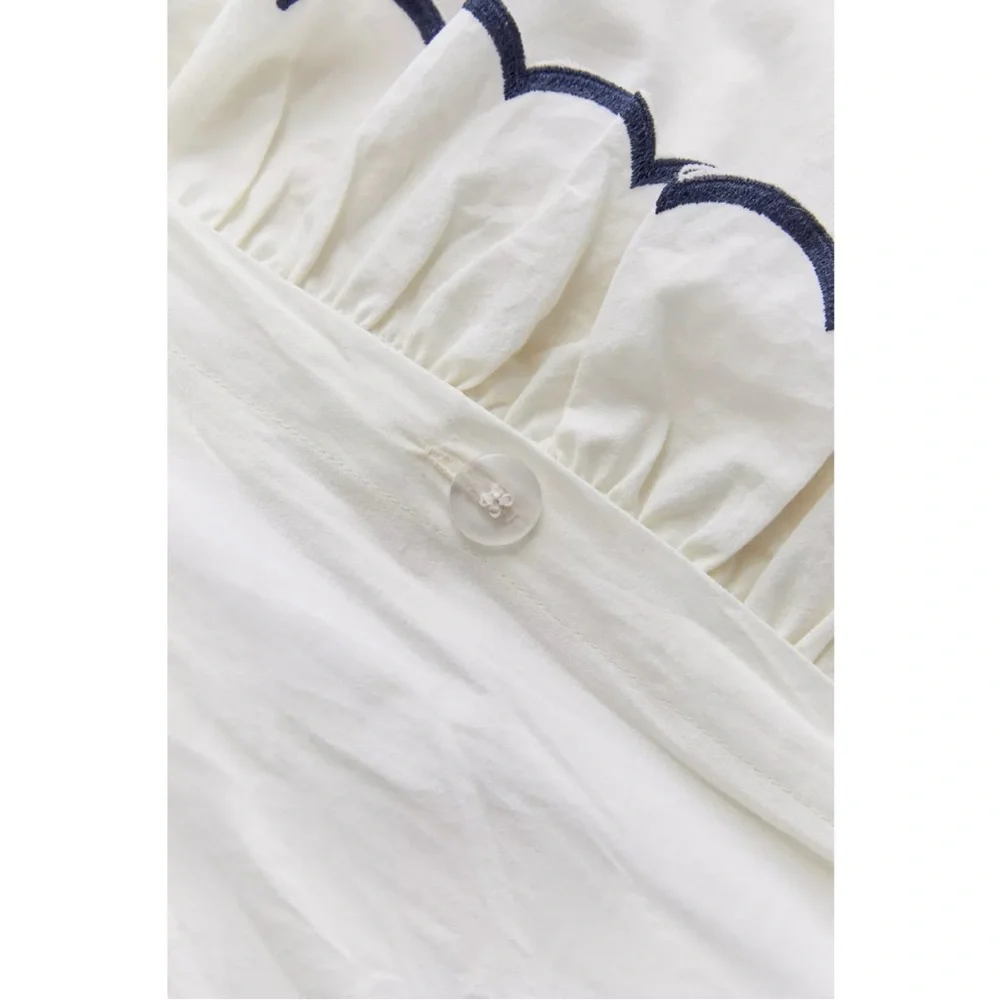 UO King Size Cherie Scalloped Duvet Cover and Shams Set
